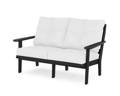POLYWOOD® Mission Deep Seating Loveseat in Black / Natural