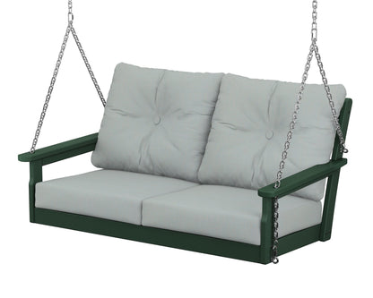 POLYWOOD® Vineyard Deep Seating Swing in Green / Spa
