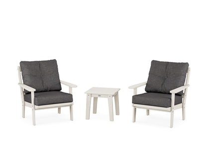 POLYWOOD® Mission 3-Piece Deep Seating Set in Sand / Ash Charcoal