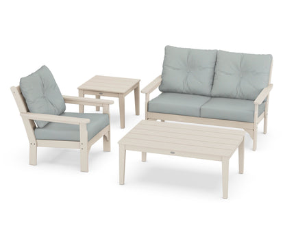 POLYWOOD® Vineyard 4-Piece Deep Seating Set in Sand / Spa