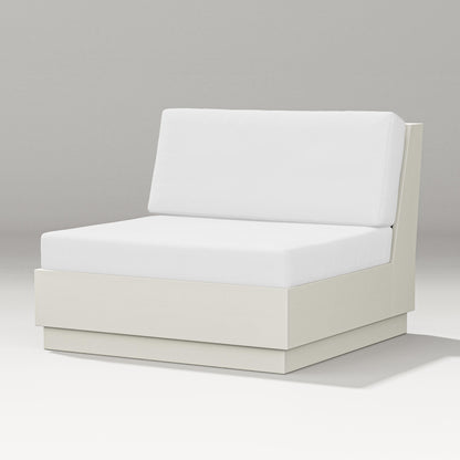 PW Designer Series Elevate Modular Armless Chair in Vintage White / Natural