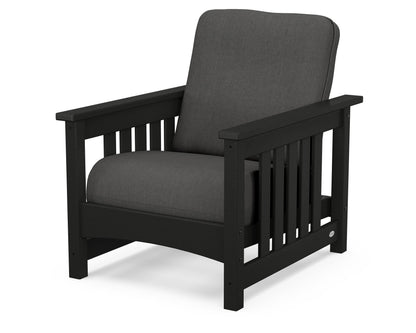 POLYWOOD® Club Mission Chair in Black / Spectrum Carbon