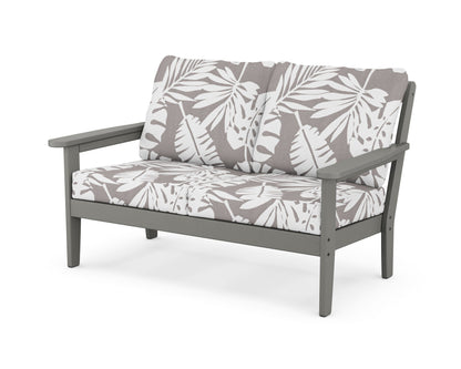 Country Living Cottage Deep Seating Loveseat in Slate Grey / Leaf Grey Mist
