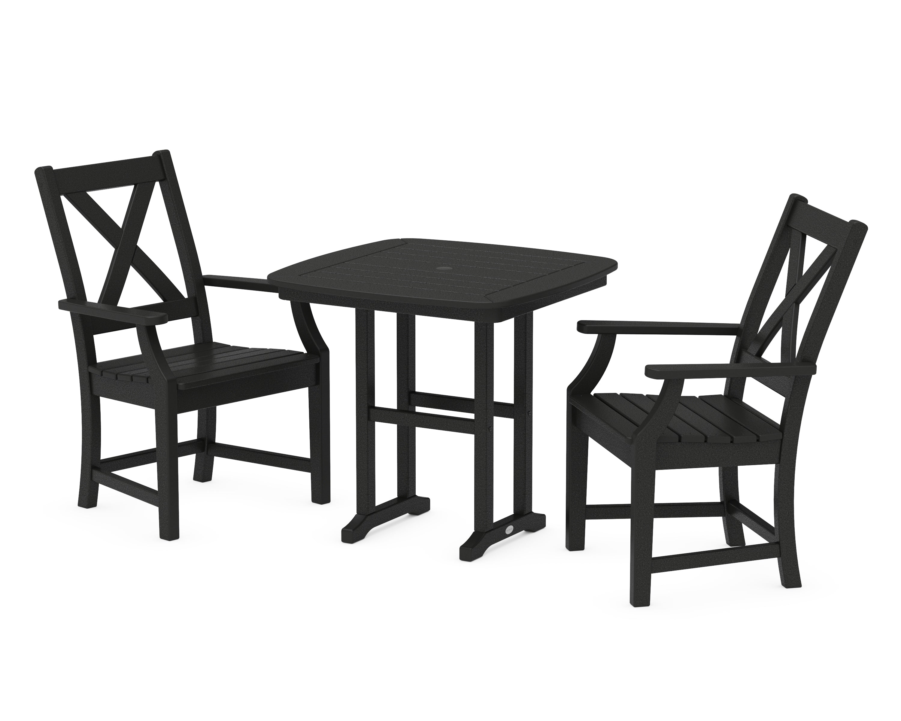 POLYWOOD® Braxton 3-Piece Dining Set in Black