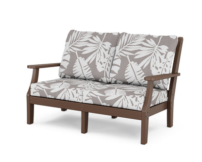 Country Living Wovendale Deep Seating Loveseat in Mahogany / Leaf Grey Mist
