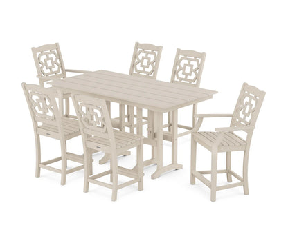 Chinoiserie 7-Piece Farmhouse Counter Set