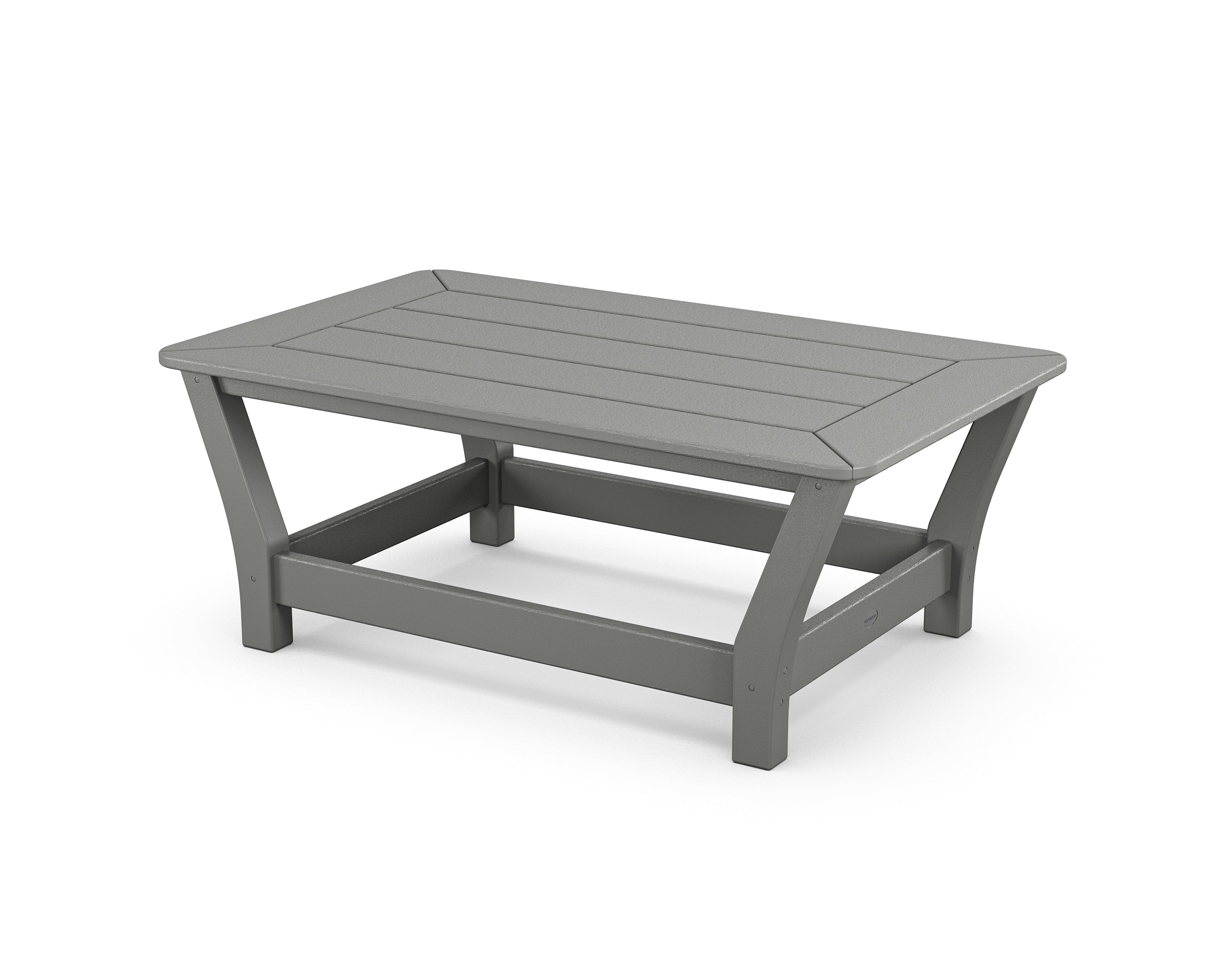 POLYWOOD® Harbour Slat Coffee Table in Slate Grey