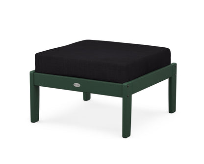 POLYWOOD® Braxton Deep Seating Ottoman in Green / Midnight Linen