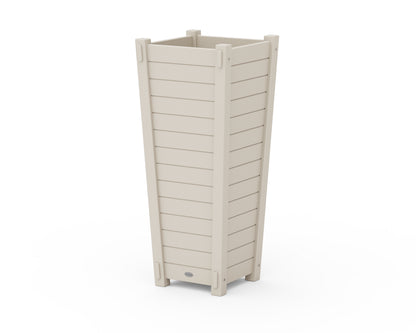 POLYWOOD® Nautical Tapered Square Tall Planter Box in Sand