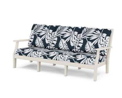 Country Living Wovendale Deep Seating Sofa in Sand / Leaf Marine Indigo