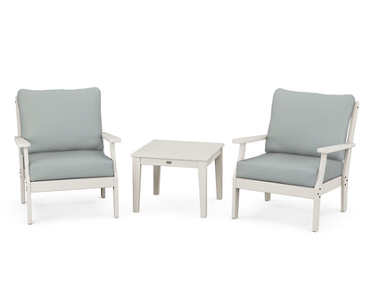 POLYWOOD® Braxton 3-Piece Deep Seating Set in Sand / Spa