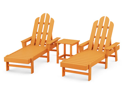 POLYWOOD® Long Island Chaise 3-Piece Set in Tangerine