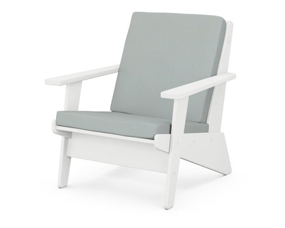 POLYWOOD® Riviera Modern Lounge Chair in White / Spa