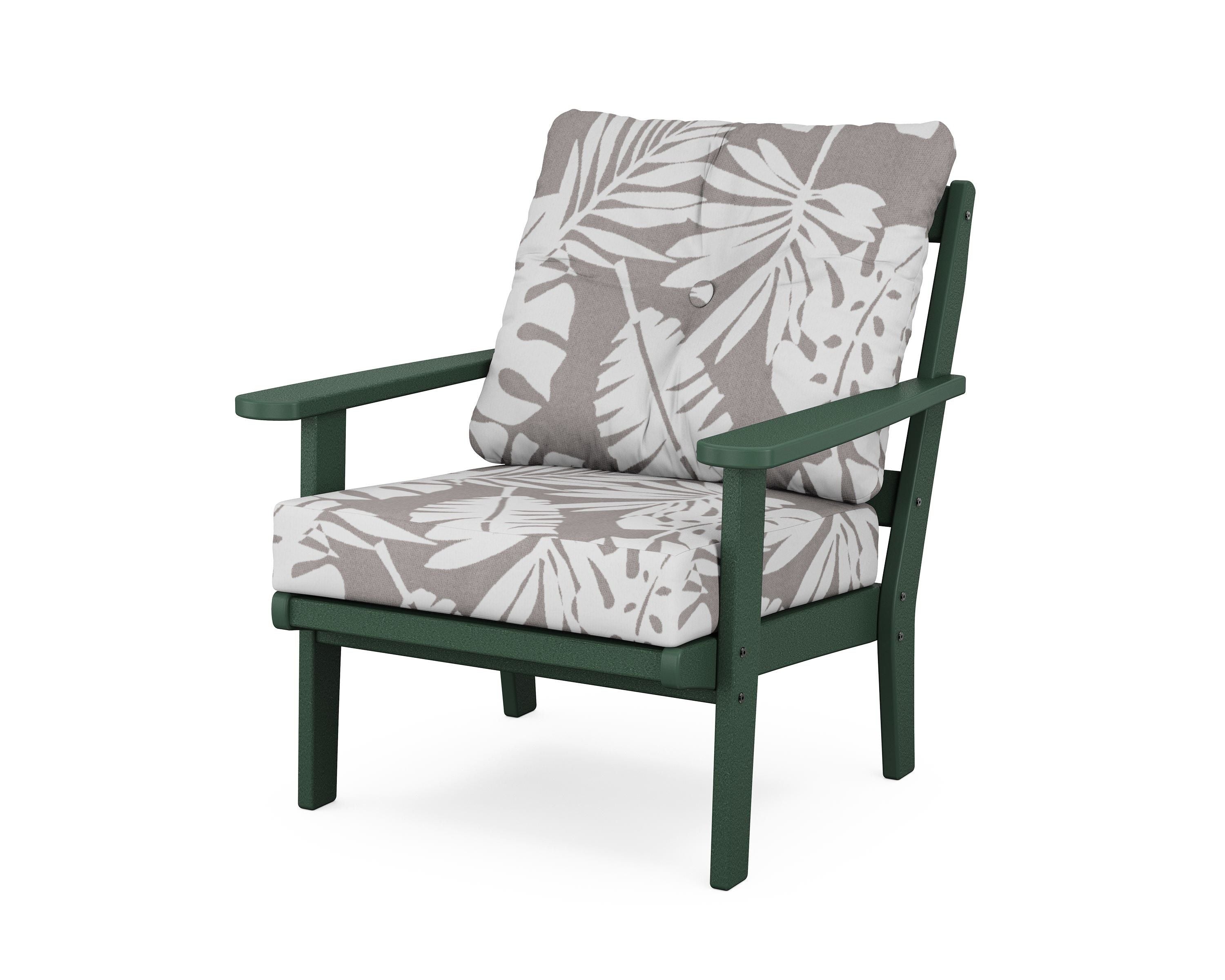 POLYWOOD® Mission Deep Seating Chair in Green / Leaf Grey Mist