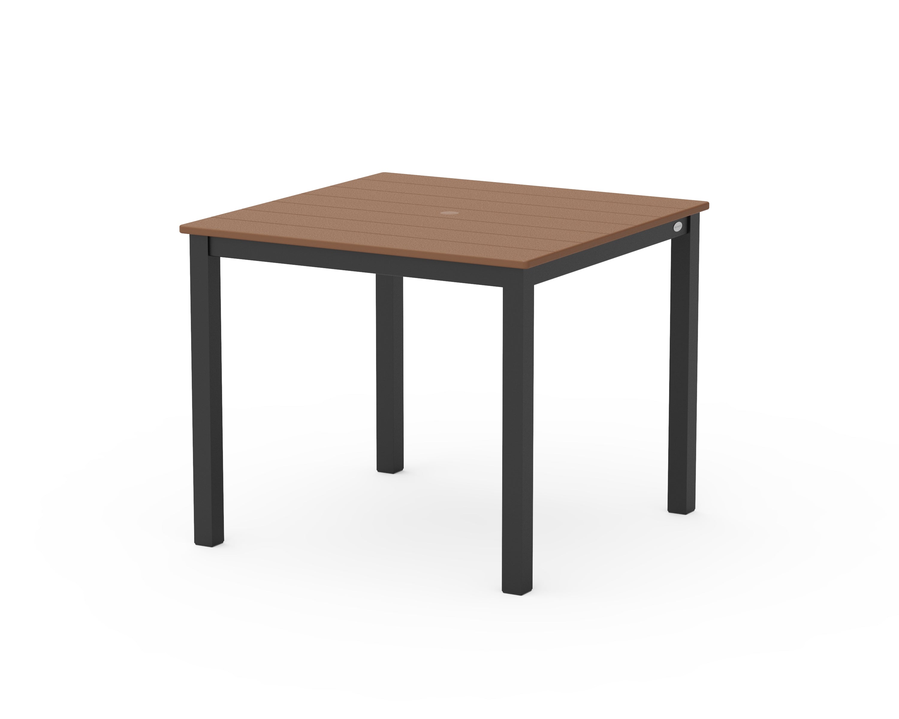 POLYWOOD® Main Street 36" x 36" Dining Table in Black / Teak