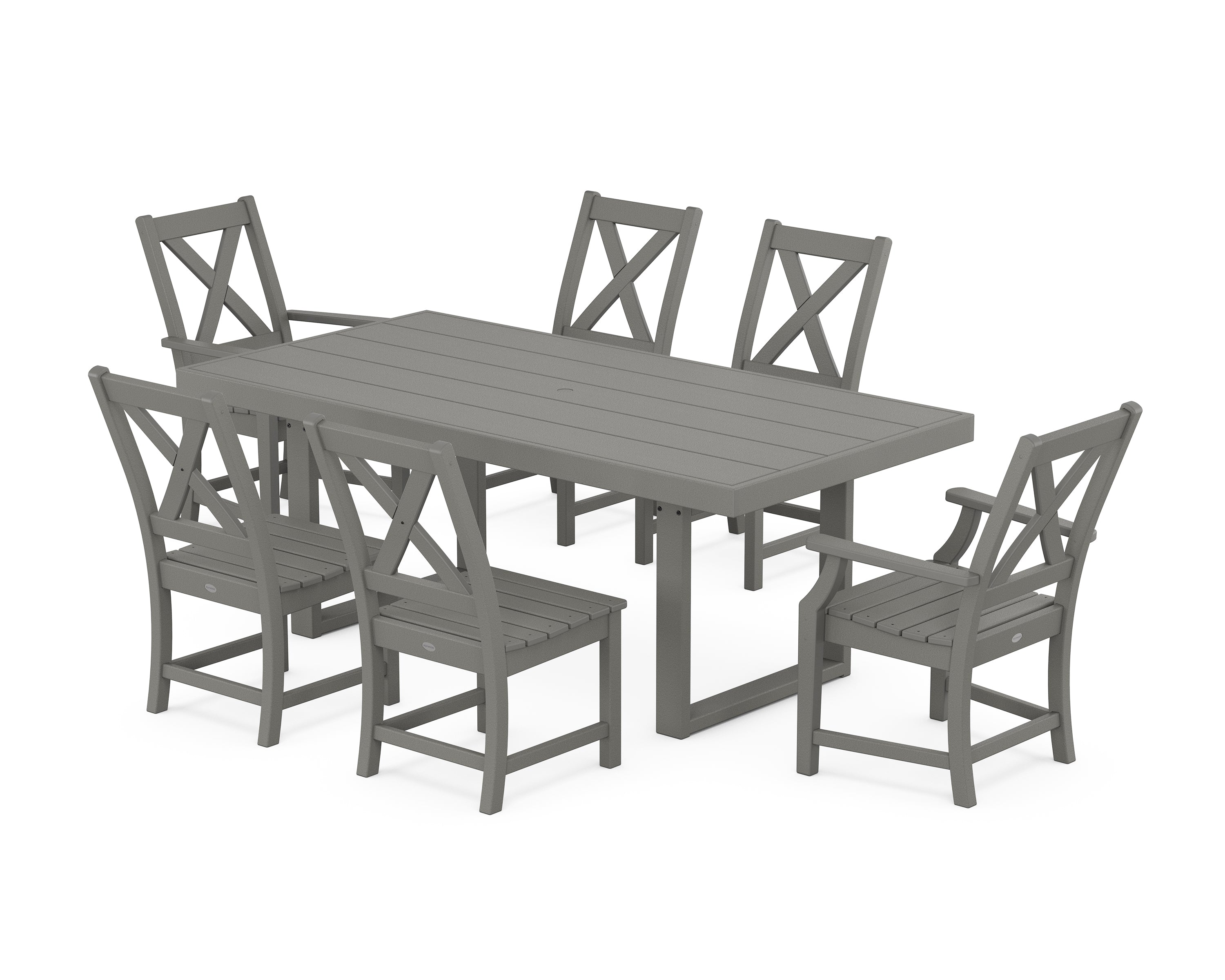 POLYWOOD® Braxton 7-Piece Dining Set in Slate Grey