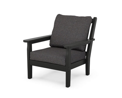 POLYWOOD® Chippendale Deep Seating Chair in Black / Ash Charcoal