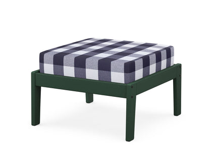 Unbranded Deep Seating Ottoman in Green / Buffalo Plaid Navy