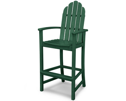 POLYWOOD® Classic Adirondack Bar Chair in Green