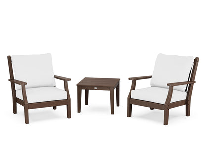 Country Living Wovendale 3-Piece Deep Seating Set in Mahogany / Natural