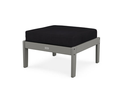 Country Living Cottage Deep Seating Ottoman in Slate Grey / Midnight Linen