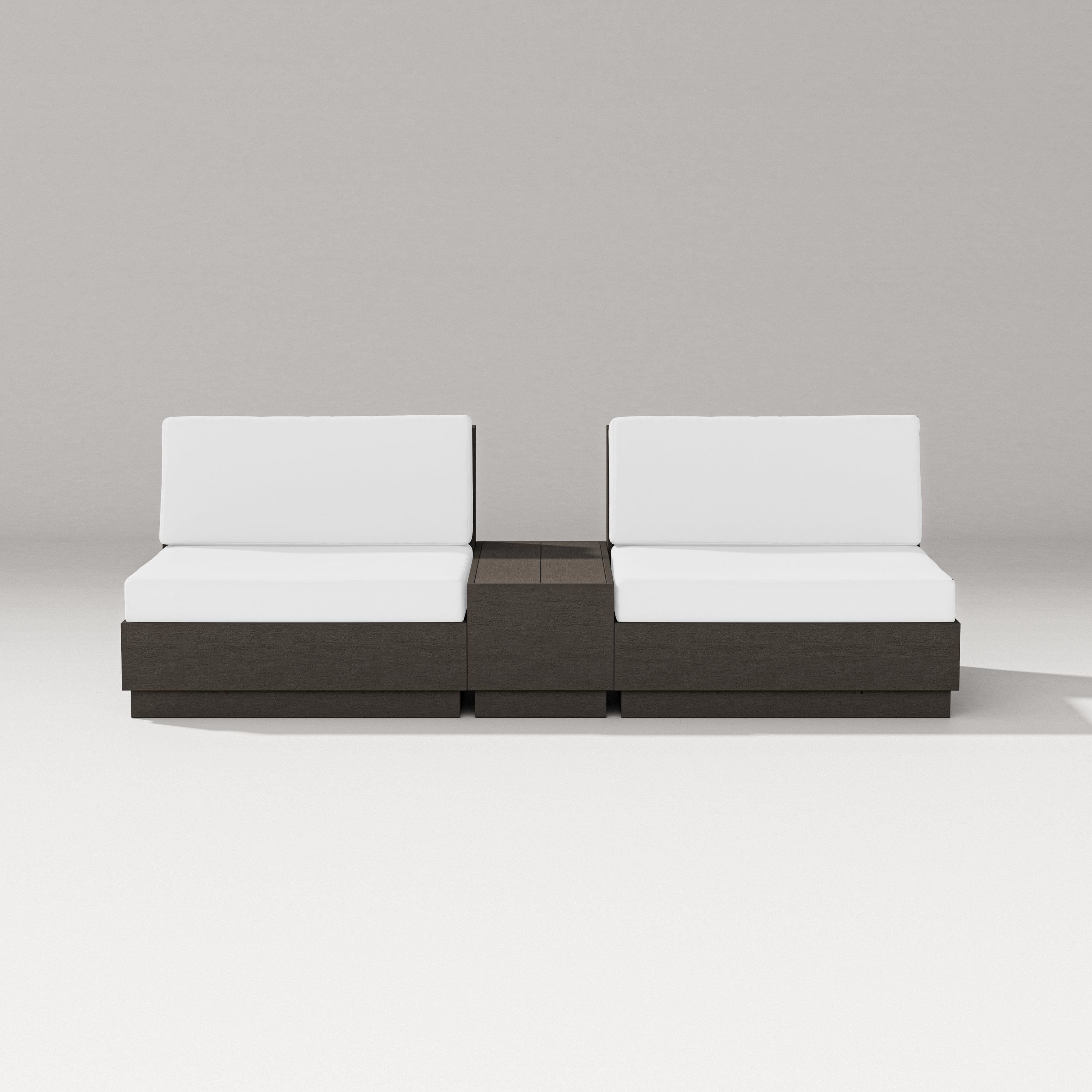 PW Designer Series Elevate Lounge Chair Set in Vintage Coffee / Natural