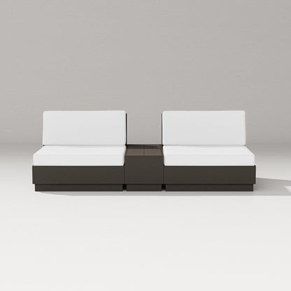 PW Designer Series Elevate Lounge Chair Set in Vintage Coffee / Natural