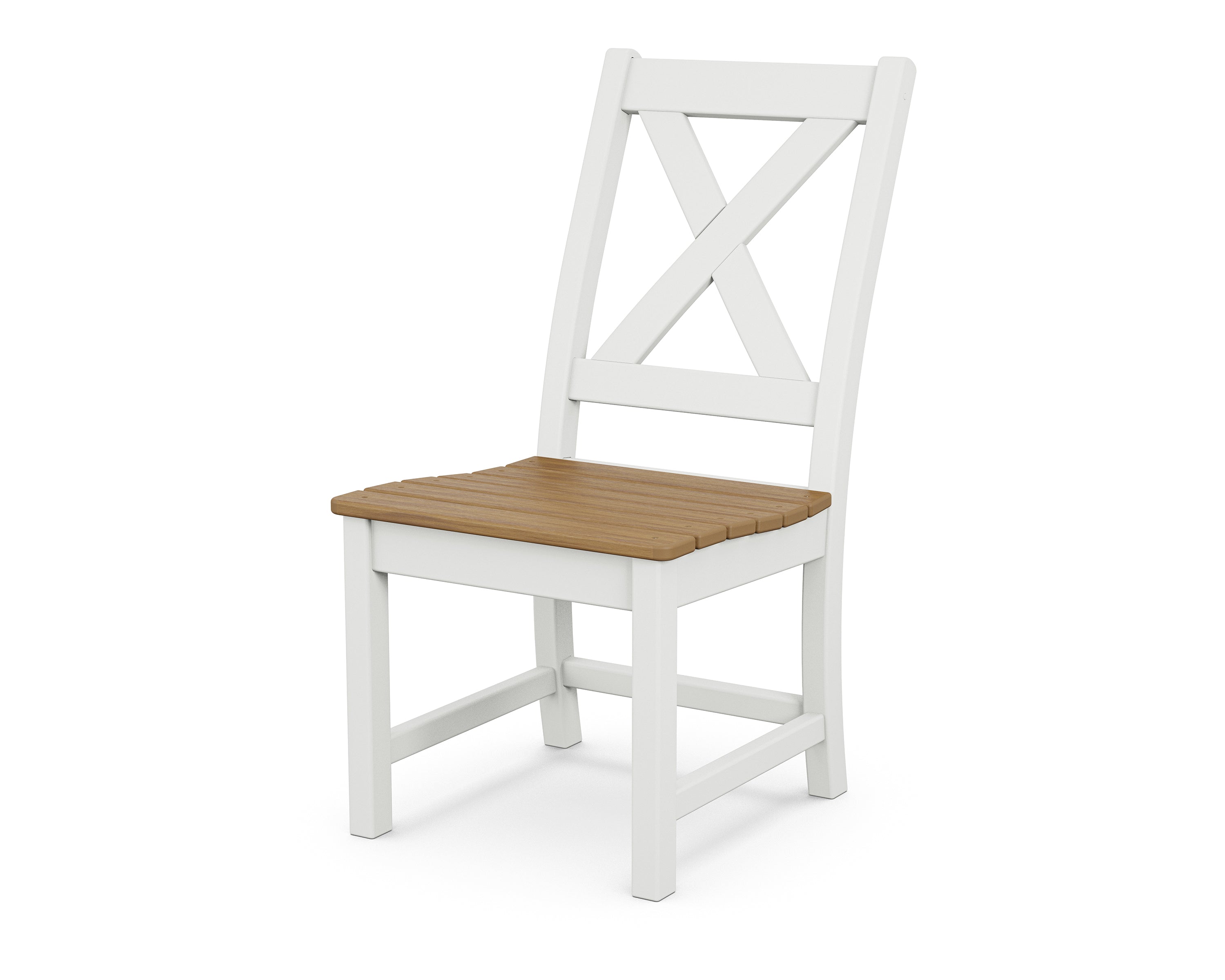 POLYWOOD® Braxton Dining Side Chair in White / Natural