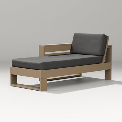 PW Designer Series Latitude Modular Left Arm Chaise in Vintage Sahara / Spectrum Carbon