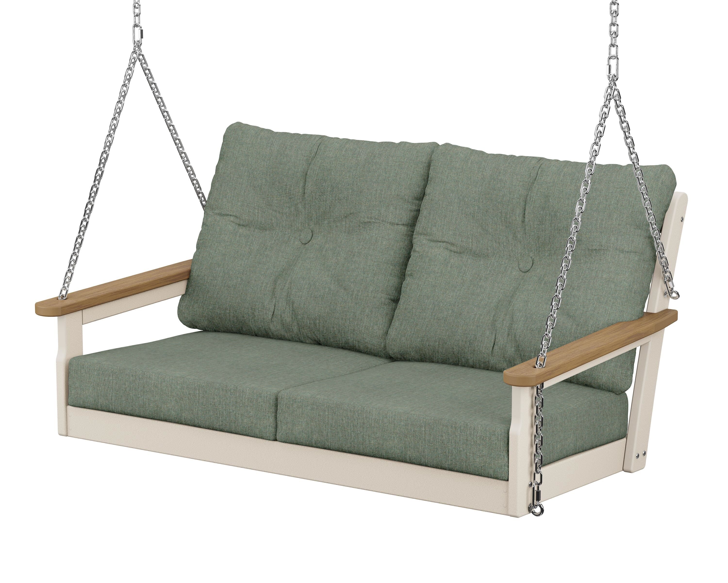 POLYWOOD® Vineyard Deep Seating Swing in Sand / Natural / Cast Sage