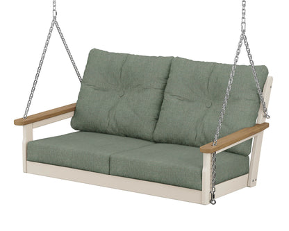 POLYWOOD® Vineyard Deep Seating Swing in Sand / Natural / Cast Sage
