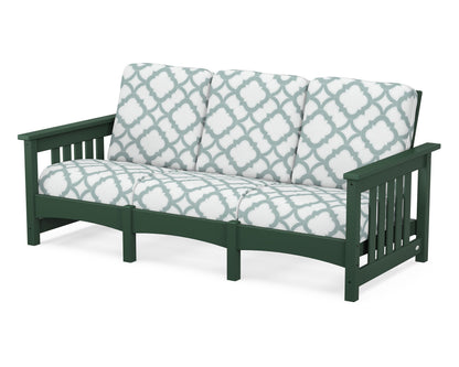 POLYWOOD® Club Mission Sofa in Green / Trellis Glacier Spa