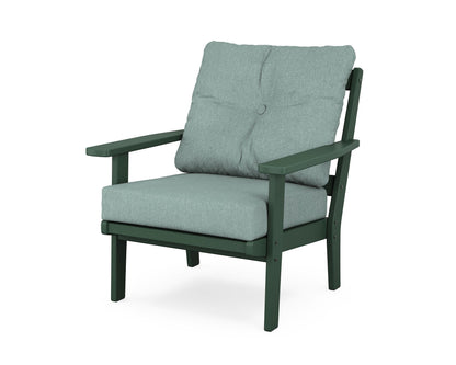POLYWOOD® Oxford Deep Seating Chair in Green / Glacier Spa