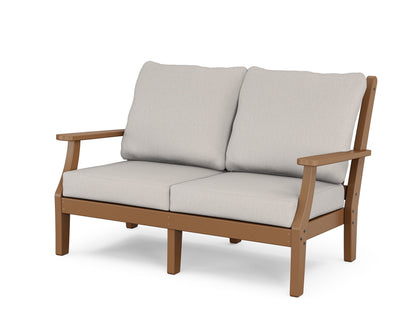 Country Living Wovendale Deep Seating Loveseat in Teak / Cast Ash