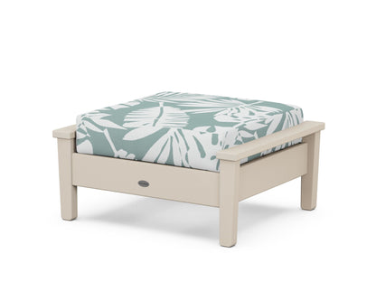 POLYWOOD® Prescott Deep Seating Ottoman in Sand / Leaf Glacier Spa