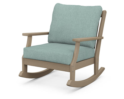 POLYWOOD® Braxton Deep Seating Rocking Chair in Vintage Sahara / Glacier Spa