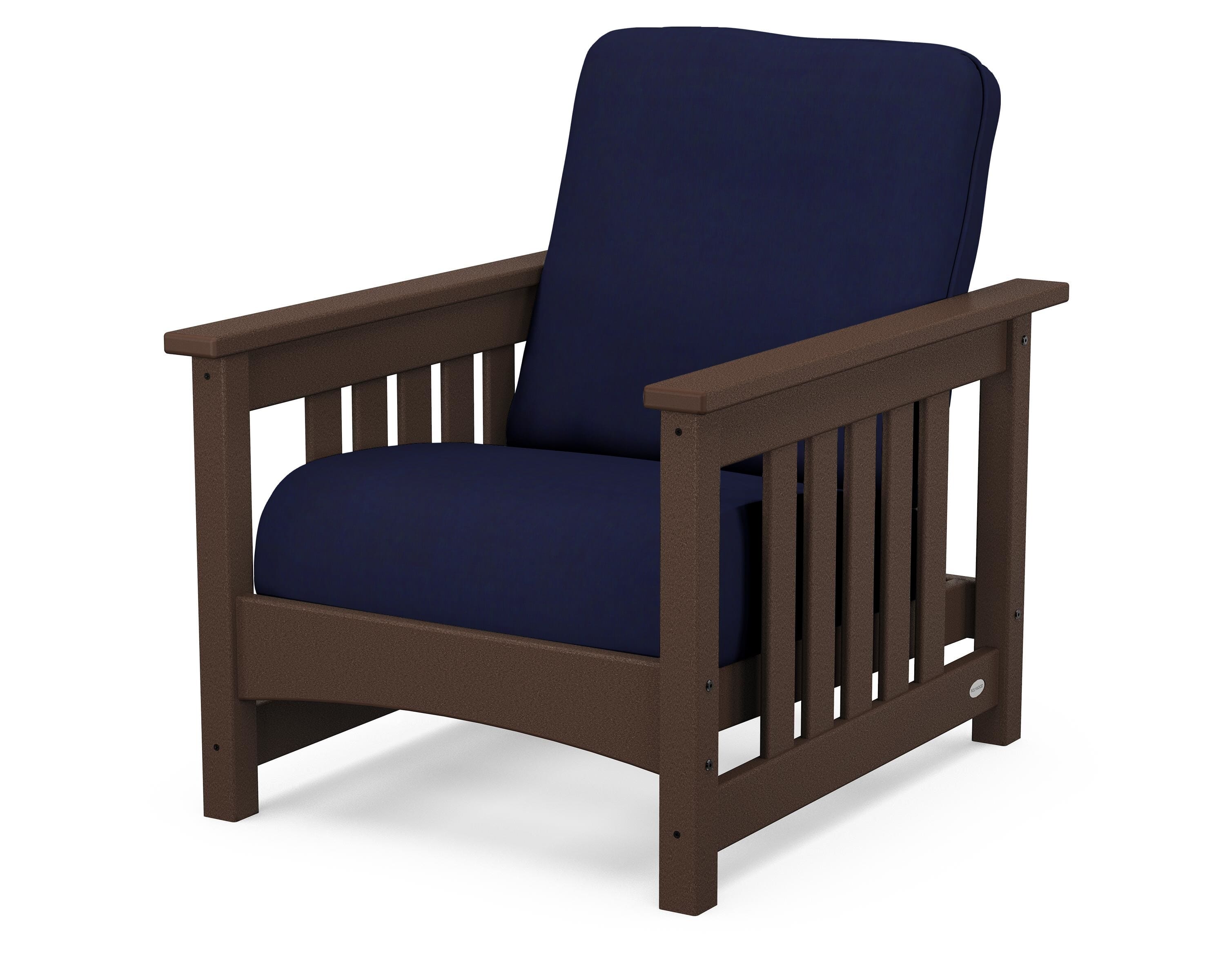 POLYWOOD® Club Mission Chair in Mahogany / Navy