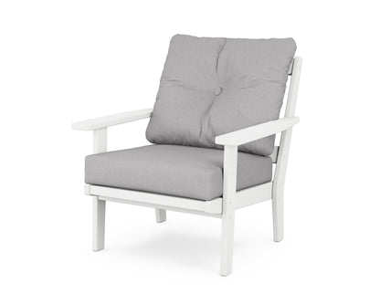POLYWOOD® Oxford Deep Seating Chair in White / Granite