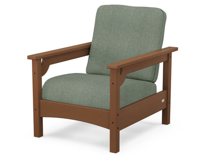 POLYWOOD® Club Chair in Teak / Cast Sage