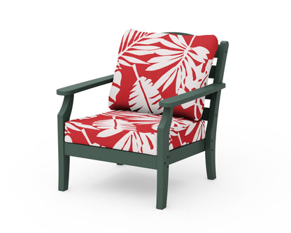 Draper James™ by  POLYWOOD® Savannah Deep Seating Chair in Green / Leaf Crimson