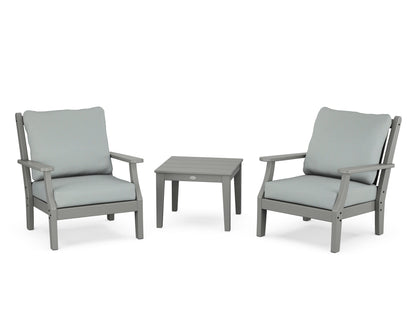 Country Living Wovendale 3-Piece Deep Seating Set in Slate Grey / Spa
