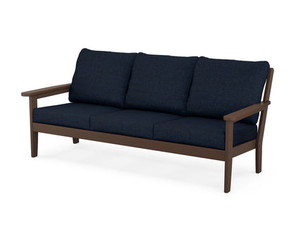 Country Living Cottage Deep Seating Sofa in Mahogany / Marine Indigo