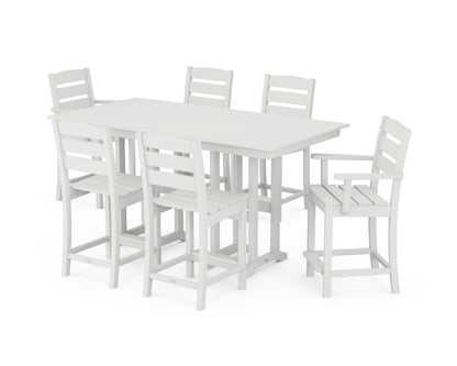 POLYWOOD® Lakeside 7-Piece Counter Set in White