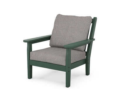 POLYWOOD® Chippendale Deep Seating Chair in Green / Grey Mist