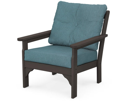 POLYWOOD® Vineyard Deep Seating Chair in Vintage Coffee / Ocean Teal