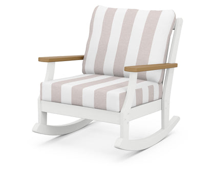 Braxton Deep Seating Rocking Chair - White