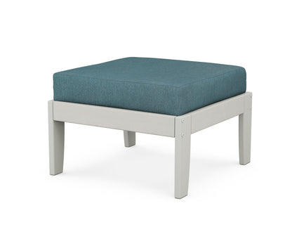 Unbranded Modular Ottoman - Classic in Vintage White / Ocean Teal