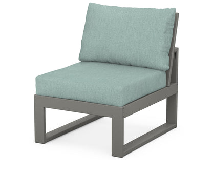 Unbranded Modular Armless Chair in Slate Grey / Glacier Spa