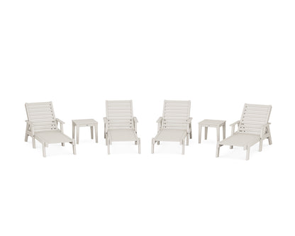 POLYWOOD® Captain Chaise 6-Piece Set with Arms in Sand