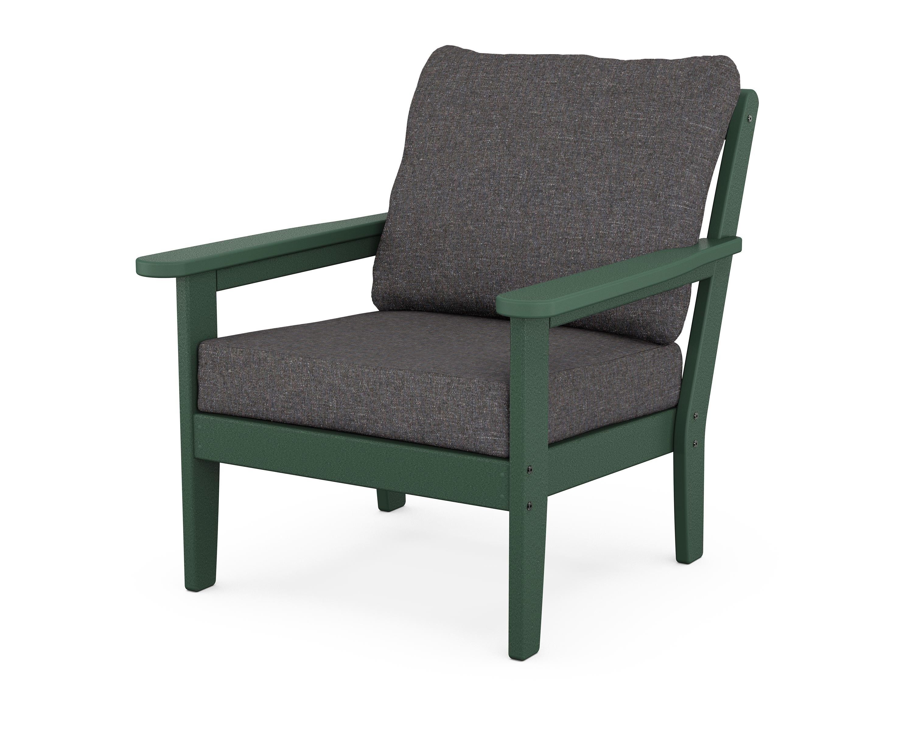 Country Living Cottage Deep Seating Chair in Green / Ash Charcoal